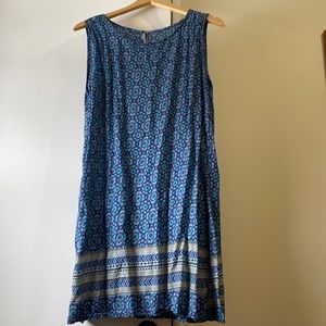 Lightweight blue patterned dress